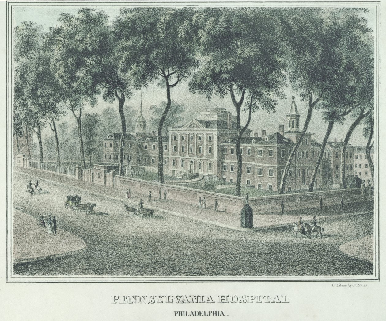 पेंसिल्वेनिया अस्पताल, 1838 द्वारा जॉन कैस्पर वाइल्ड
