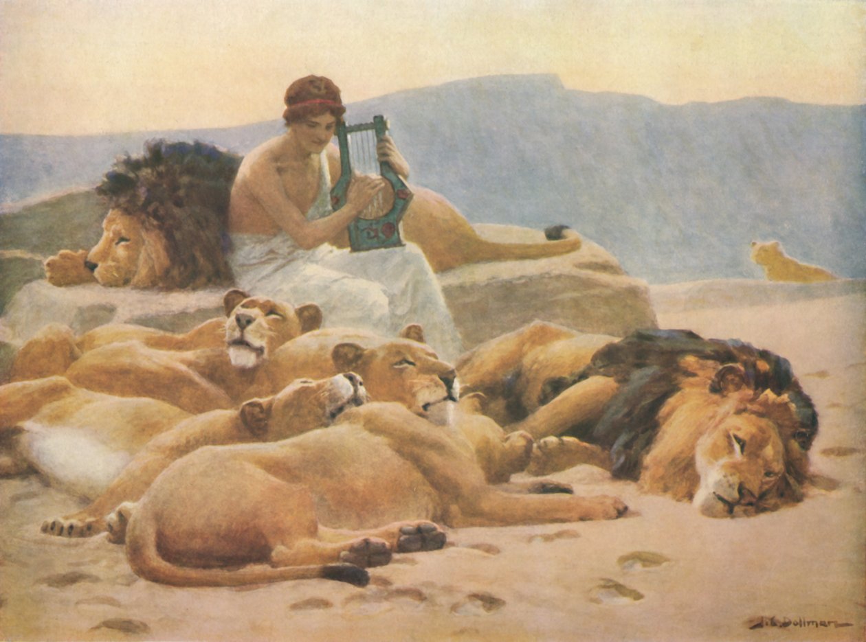 ऑर्फियस एंड हिज़ ल्यूट, 19 वीं सदी के अंत में, 1914। द्वारा जॉन चार्ल्स डॉलमैन