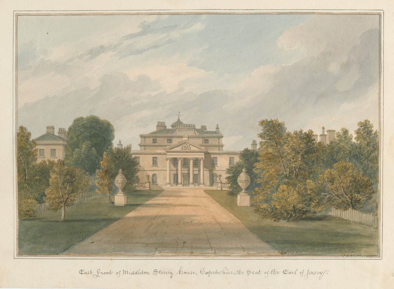 ऑक्सफ़ोर्डशायर - मिडलटन स्टोनी हाउस, 1827 द्वारा जॉन चेसेल बकलर