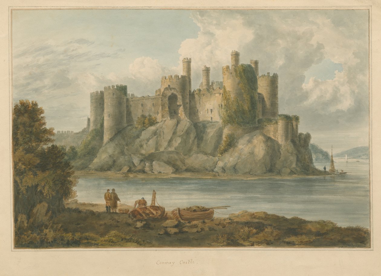 वेल्स - कार्नरवॉन्शर - कॉनवे कैसल, 1810 द्वारा जॉन चेसेल बकलर