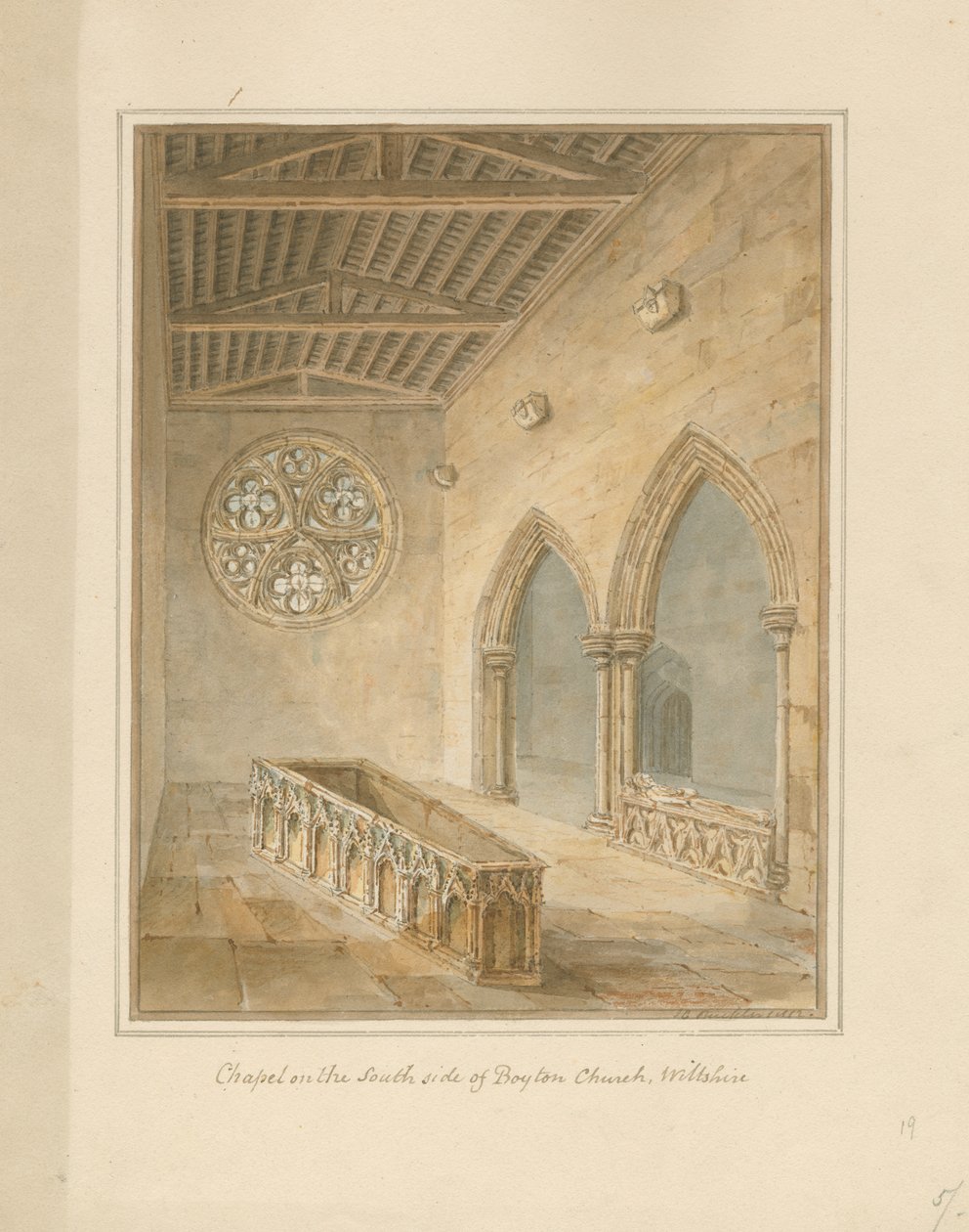 विल्टशायर - बॉयटन चर्च - चैपल, 1812 द्वारा जॉन चेसेल बकलर