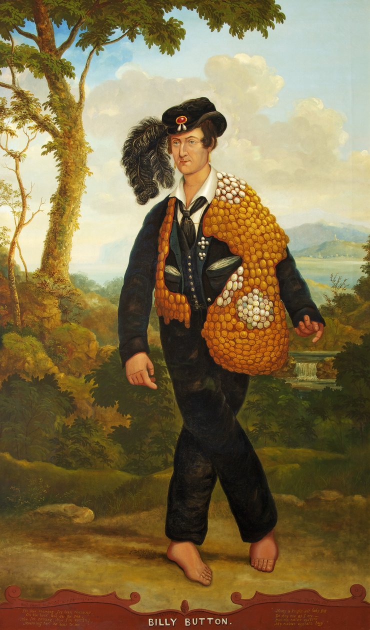 बिली बटन का पोर्ट्रेट, द सिंगिंग मिनस्ट्रेल, c.1830 (कैनवास पर तेल) द्वारा जॉन चर्च डेम्पसे