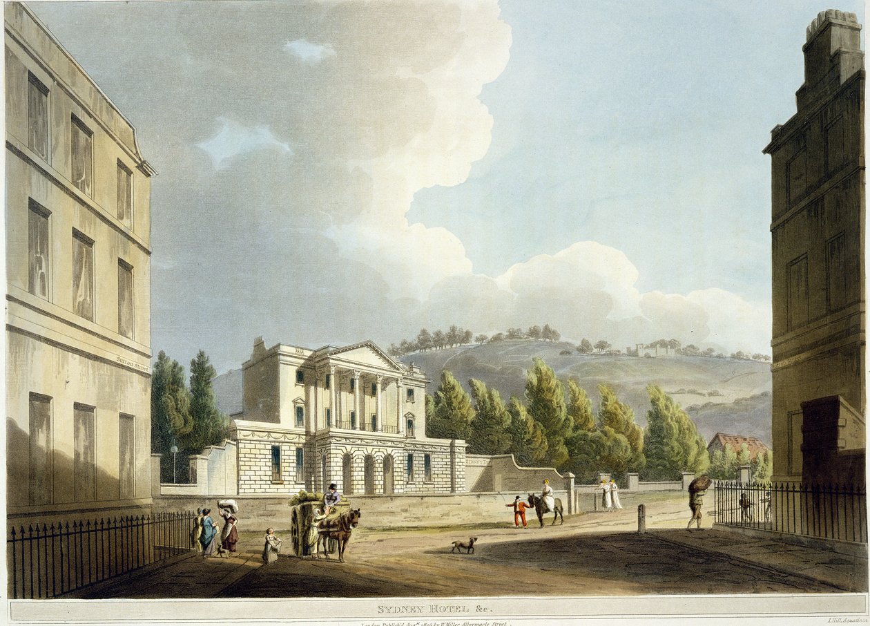 सिडनी हिल, जॉन बाथ (1770-1850) पब द्वारा उत्कीर्ण &39;बाथ इलस्ट्रेटेड ऑफ़ द सीरीज़ ऑफ़ सीज़&39; से। विलियम मिलर द्वारा, 1805 (एक्वाटिंट) द्वारा जॉन क्लाउड नटेस