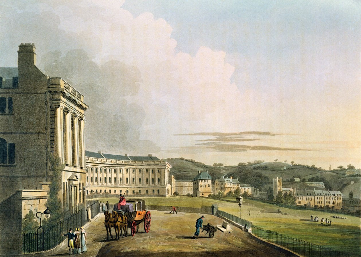 जॉन हिल (1770-1850) पब द्वारा उत्कीर्ण &39;बाथ इलस्ट्रेटेड ऑफ़ द सीरीज़ ऑफ़ सीज़&39; से क्रिसेंट। विलियम मिलर द्वारा, 1804 (एक्वाटिंट) (विस्तार से 92989 देखें) द्वारा जॉन क्लाउड नटेस