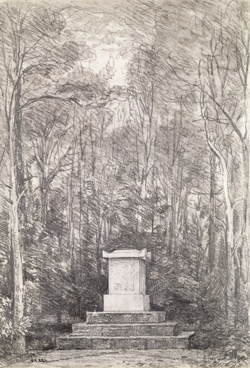 सेनोटुआ को सर जोशुआ रेनॉल्ड्स कोएलियर्टन हॉल, लीसेस्टरशायर, 1823 (पेंसिल ड्राइंग) में द्वारा जॉन कांस्टेबल