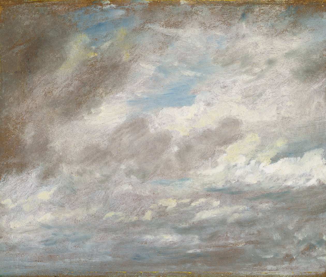 क्लाउड स्टडी, c.1821 (कार्ड पर अंकित कागज पर तेल) द्वारा जॉन कांस्टेबल