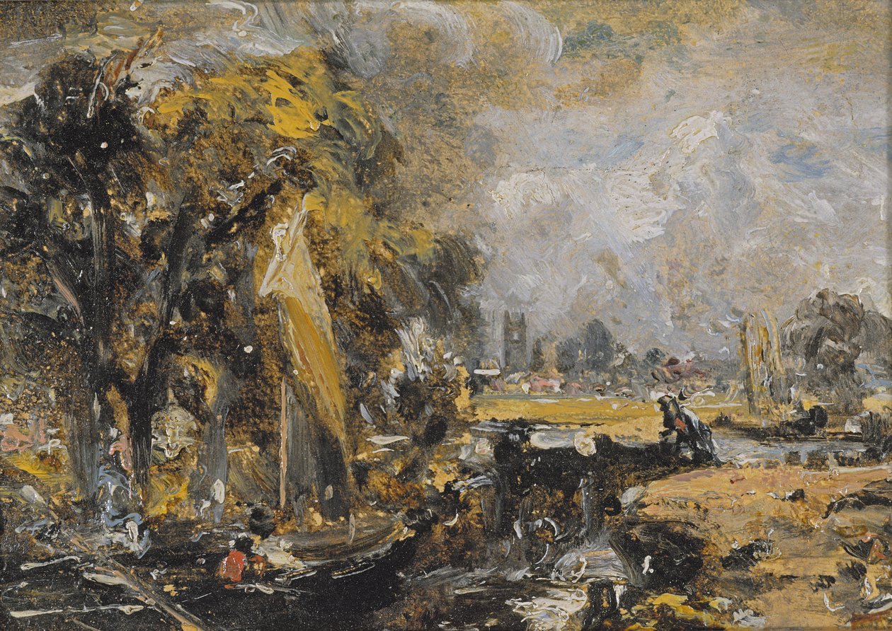 डेडहम लॉक, c.1819 (कैनवास पर तेल का तेल द्वारा जॉन कांस्टेबल