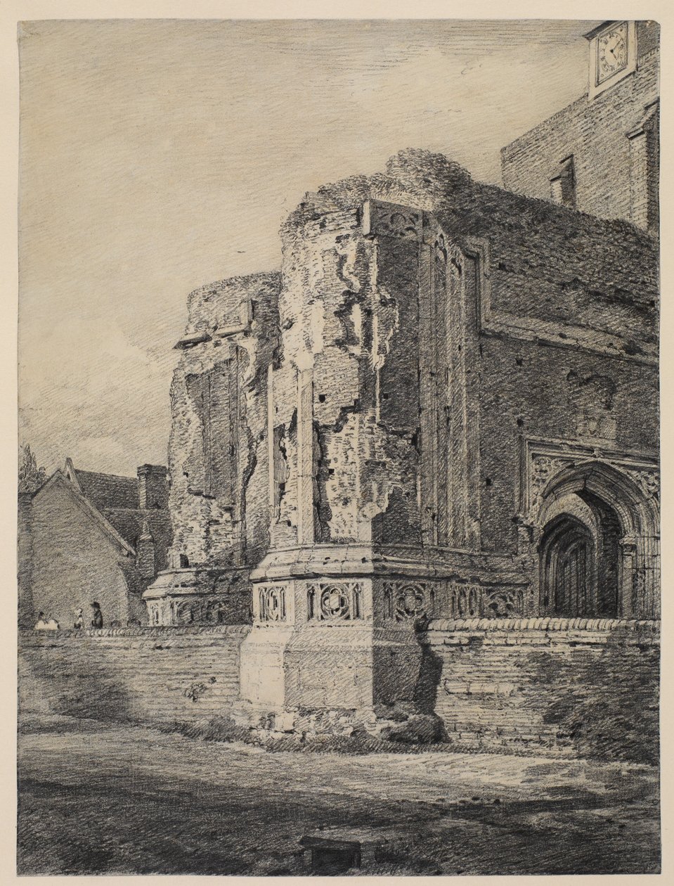 ईस्ट बर्घोल्ट चर्च, दक्षिण पश्चिम से, c.1815-17 द्वारा जॉन कांस्टेबल