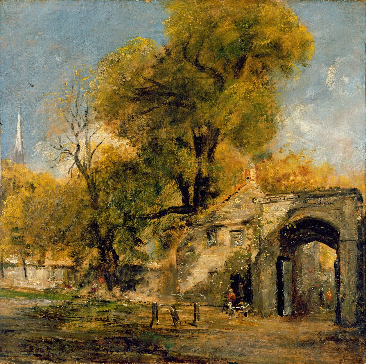 हरनाम गेट, सैलिसबरी, c.1820-21 (कैनवास पर तेल) द्वारा जॉन कांस्टेबल