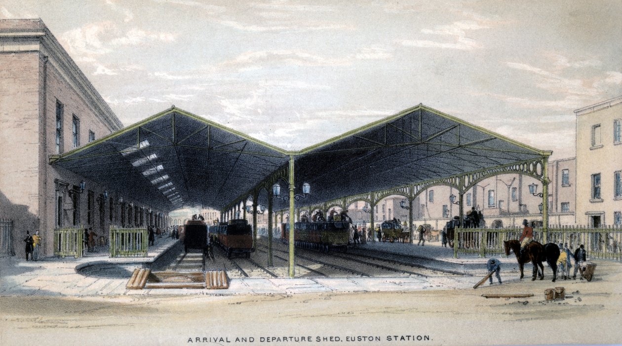 आगमन और प्रस्थान शेड, लंदन, 1839 द्वारा जॉन कुक बोर्न
