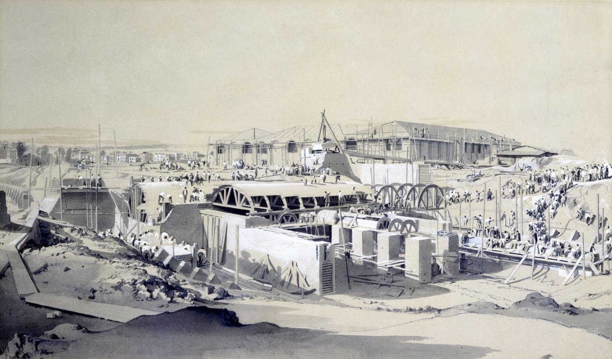 स्टेशनरी इंजन हाउस, कैमडेन टाउन, 26 अप्रैल 1837 (कागज पर पेन और स्याही और वॉश) का निर्माण द्वारा जॉन कुक बोर्न