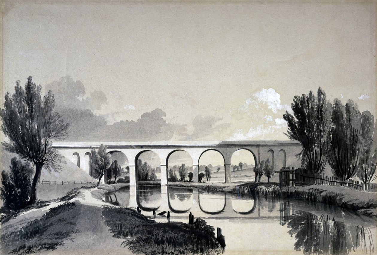 कोलन विडक्ट, वाटफोर्ड, हर्टफोर्डशायर, 5 जून 1837 (कलम और स्याही और कागज पर धोना) द्वारा जॉन कुक बोर्न