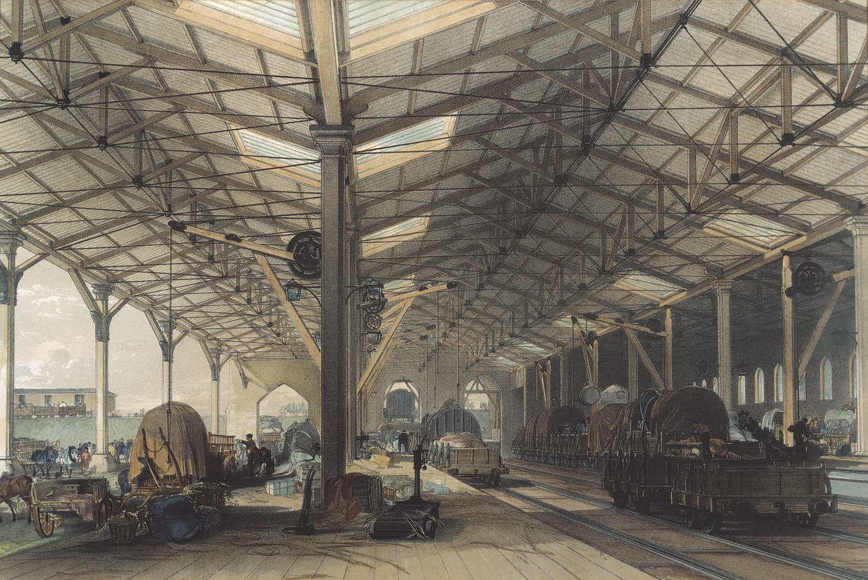 गुड्स शेड, ब्रिस्टल, ग्रेट वेस्टर्न रेलवे, 1846 द्वारा जॉन कुक बोर्न