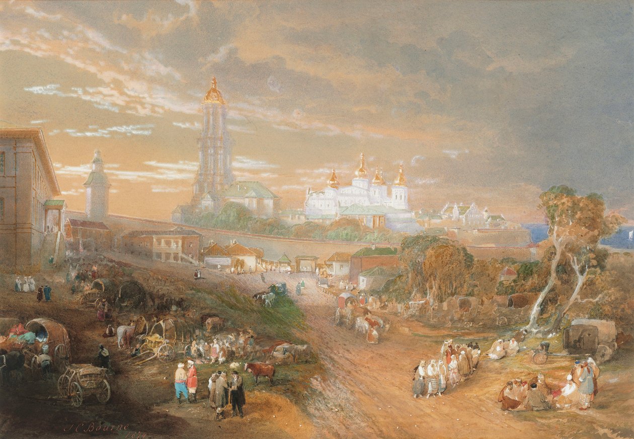 कीव पेचेर्सक लैव्रा, 1874। द्वारा जॉन कुक बोर्न
