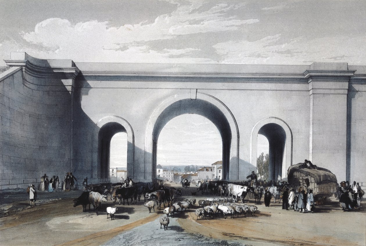 1846 में विल्पीशायर के चिपेनहम में रेलवे ब्रिज द्वारा जॉन कुक बोर्न