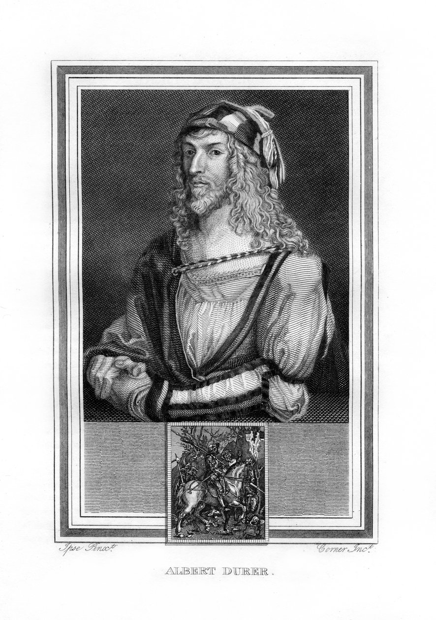 अल्बर्ट ड्यूरर, जर्मन उत्तरी पुनर्जागरण चित्रकार और उत्कीर्णक, 1825। द्वारा जॉन कॉर्नर