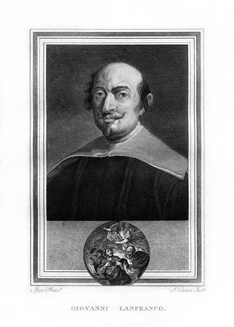 जियोवन्नी लानफ्रेंको, इतालवी बारोक चित्रकार थे, 1825। द्वारा जॉन कॉर्नर