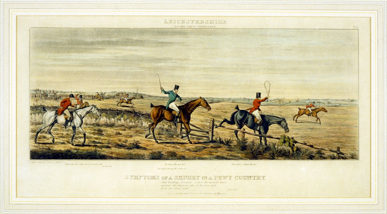 हेनरी एल्केन (1785-1851) 1825 (रंग उत्कीर्णन) द्वारा उकेरी गई स्करी के लक्षण, लीसेस्टरशायर द्वारा जॉन डीन (बाद में) पॉल