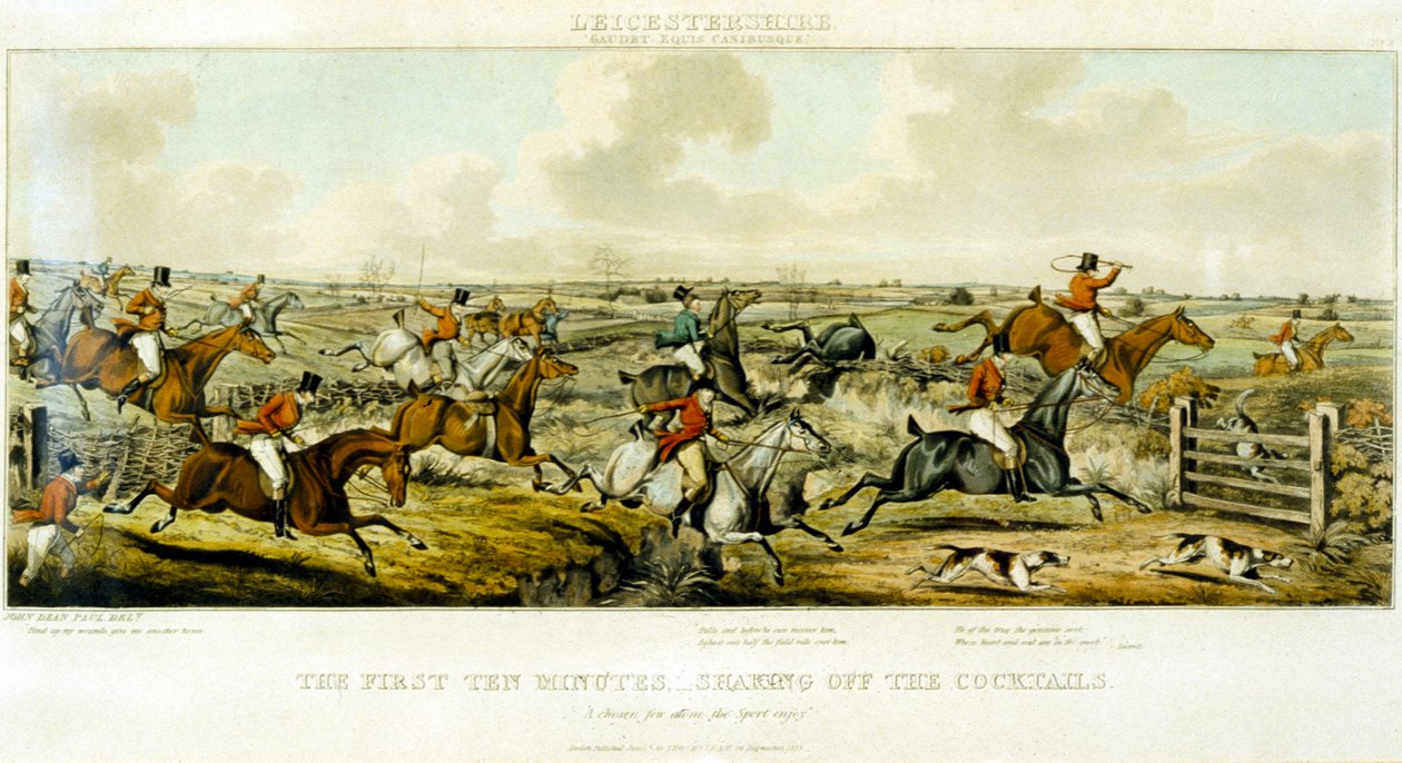 हेनरी एल्केन (1785-1851) 1825 (रंग उत्कीर्णन) द्वारा उत्कीर्ण द फर्स्ट टेन मिनट्स, द लीसेस्टरशायर्स द्वारा जॉन डीन (बाद में) पॉल