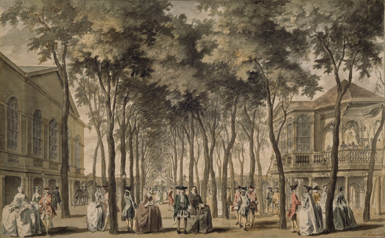 1778-86 का ग्रैंड वॉक, मैरीलेबोन गार्डन का एक दृश्य द्वारा जॉन डोनोवेल