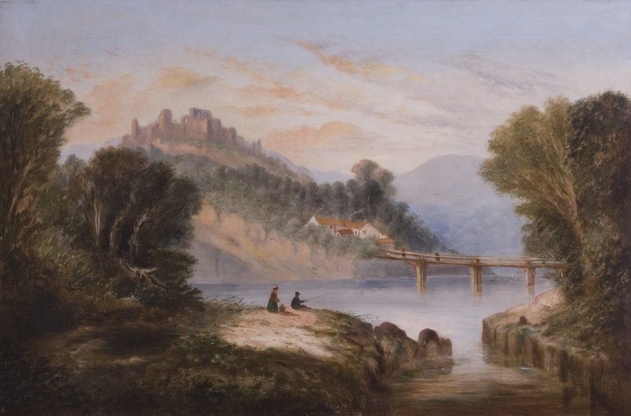 डनलस कैसल, एंट्रीम, c.1860 द्वारा जॉन फॉकनर