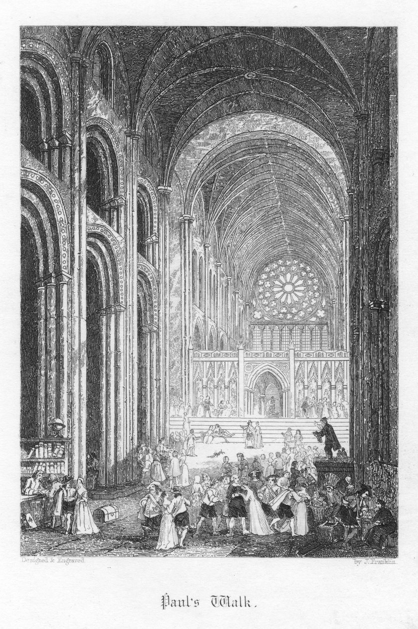 1855 में विलियम हैरिसन आइन्सवर्थ द्वारा ओल्ड सेंट पॉल से दृश्य द्वारा जॉन फ्रैंकलिन