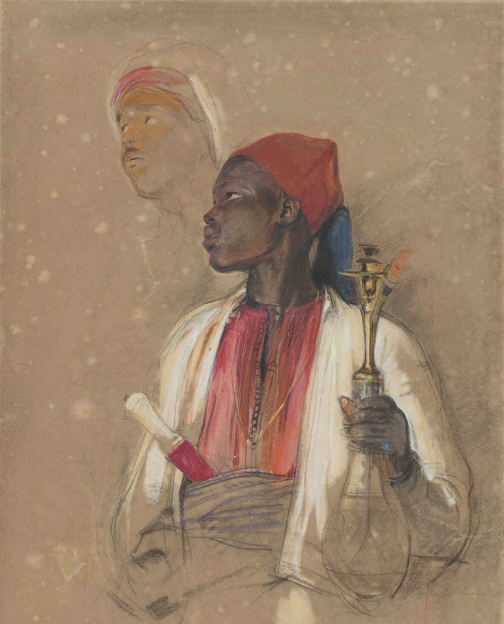 द पाइप बियरर के लिए अध्ययन, 1841-51। द्वारा जॉन फ्रेडरिक लुईस