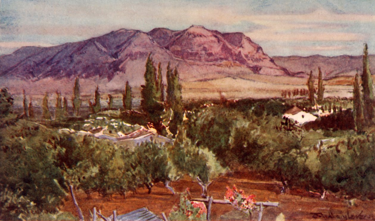 जेरिको से टेम्पटेशन का पर्वत, 1902। द्वारा जॉन फुललीवे