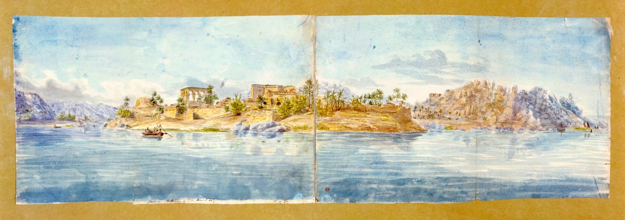 लैंडस्केप, मिस्र, c19 वीं शताब्दी द्वारा जॉन गार्डनर विल्किंसन