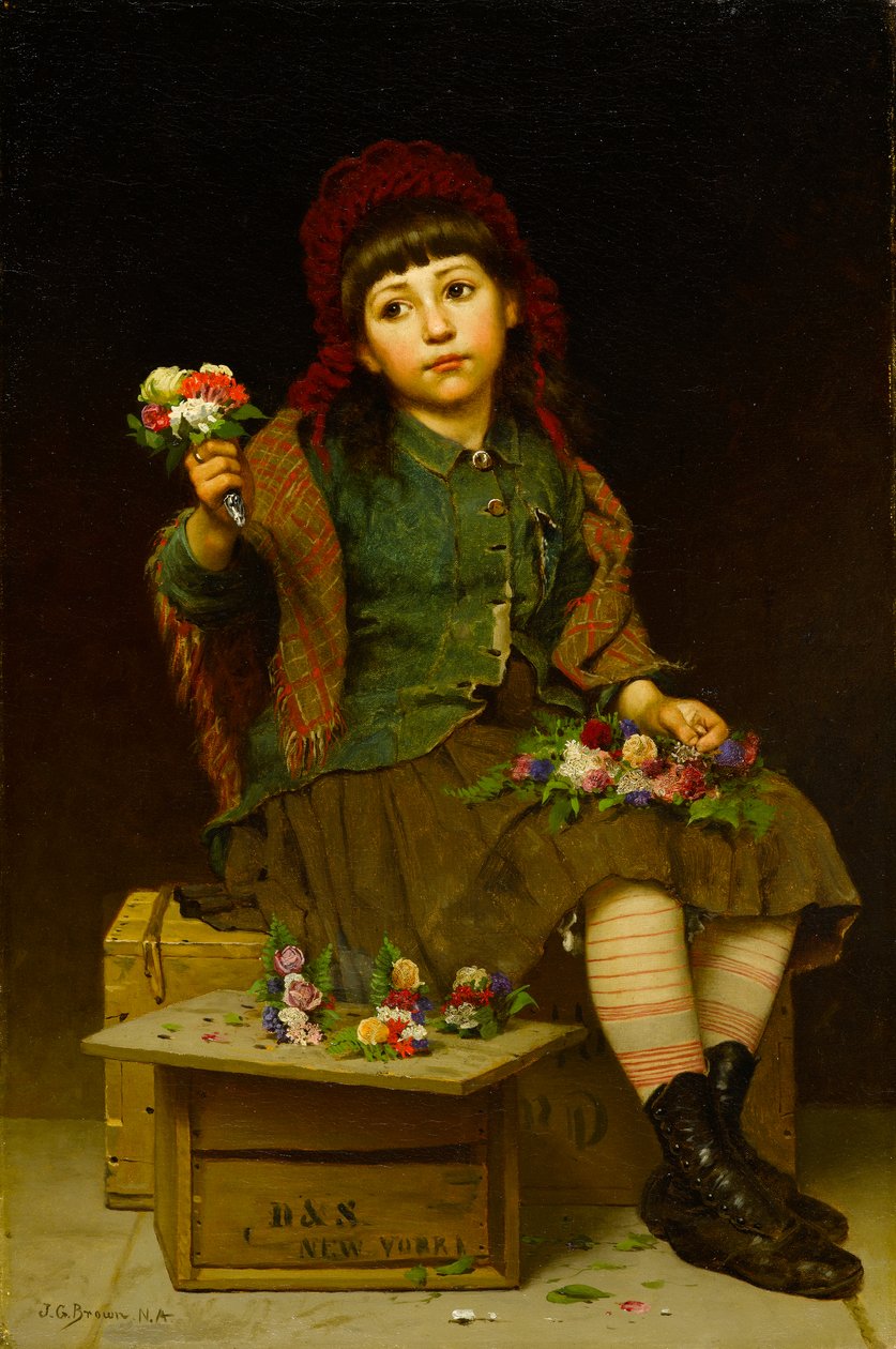 एक पॉसी खरीदें, c.1881 (कैनवास पर तेल) द्वारा जॉन जॉर्ज ब्राउन