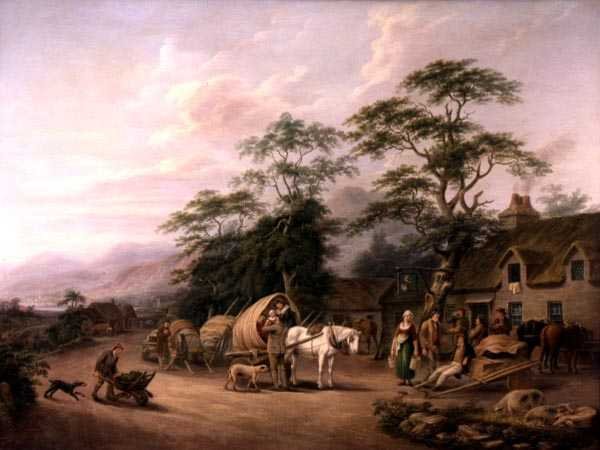 आयरलैंड में एक देश का दृश्य (कैनवास पर तेल) द्वारा जॉन जॉर्ज मुलवानी
