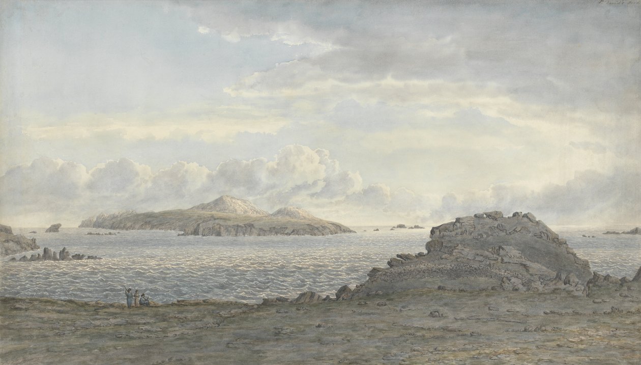 सेंट डेविड्स हेड, पेम्ब्रोकशायर, c.1805 (wc पेपर पर) द्वारा जॉन ग्लोवर