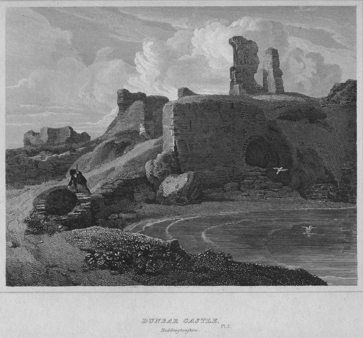 डनबर कैसल, हैडिंगटनशायर, 1814 द्वारा जॉन ग्रेग