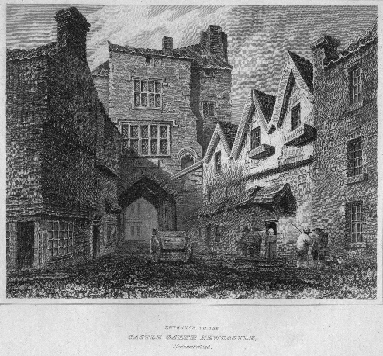 कैसल गर्थ न्यूकैसल, नॉर्थम्बरलैंड, 1814 में प्रवेश द्वारा जॉन ग्रेग