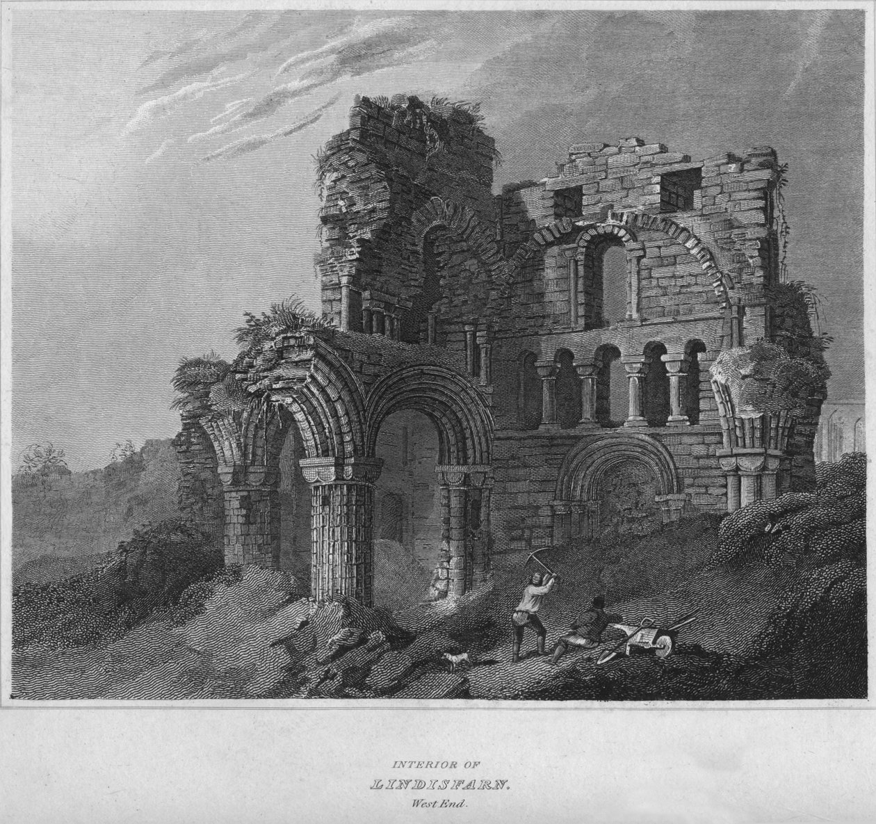 लिंडिस्फ़र्टन का इंटीरियर। वेस्ट एंड, 1814 द्वारा जॉन ग्रेग