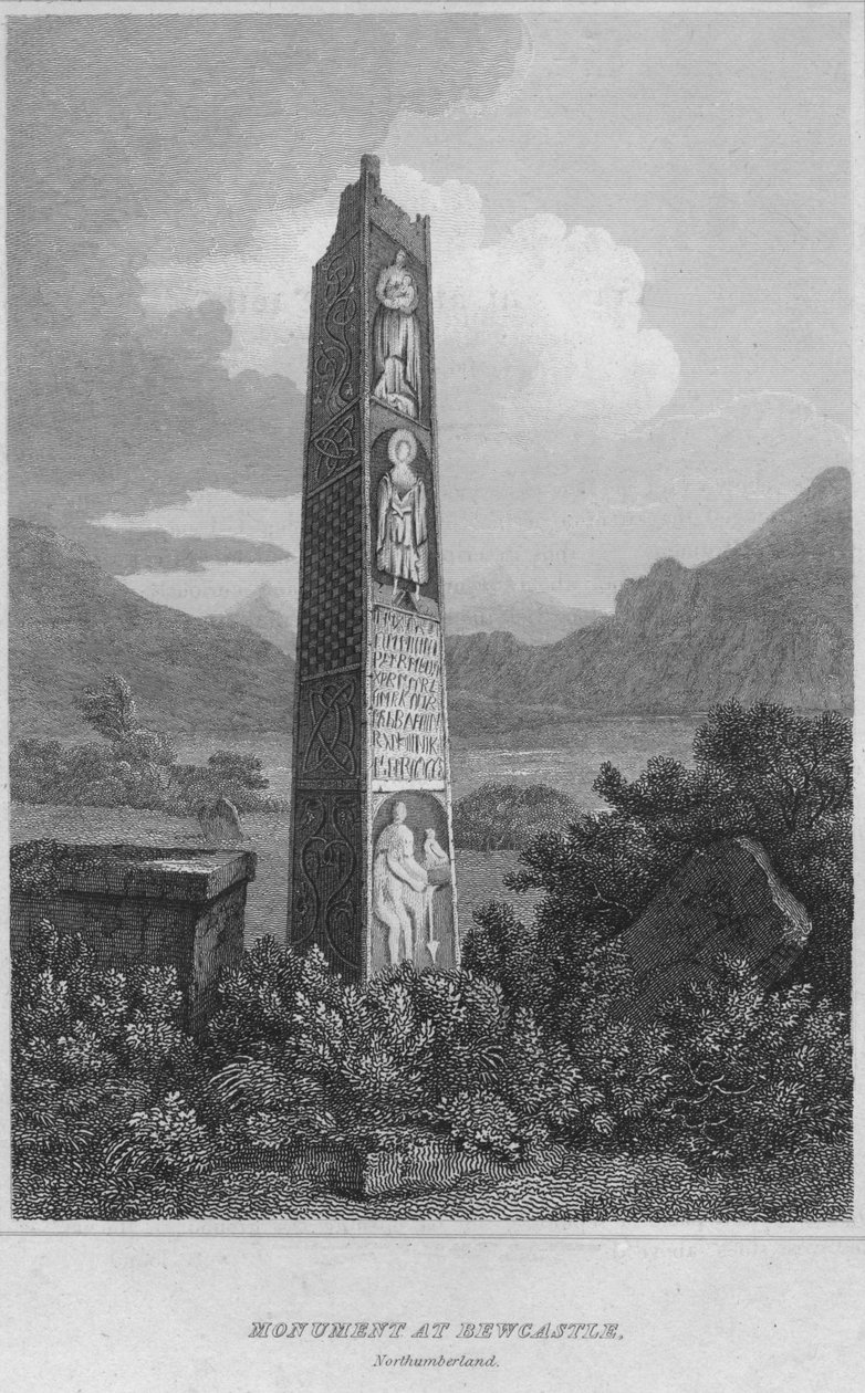 Bewcastle पर स्मारक। नॉर्थम्बरलैंड, 1814 द्वारा जॉन ग्रेग