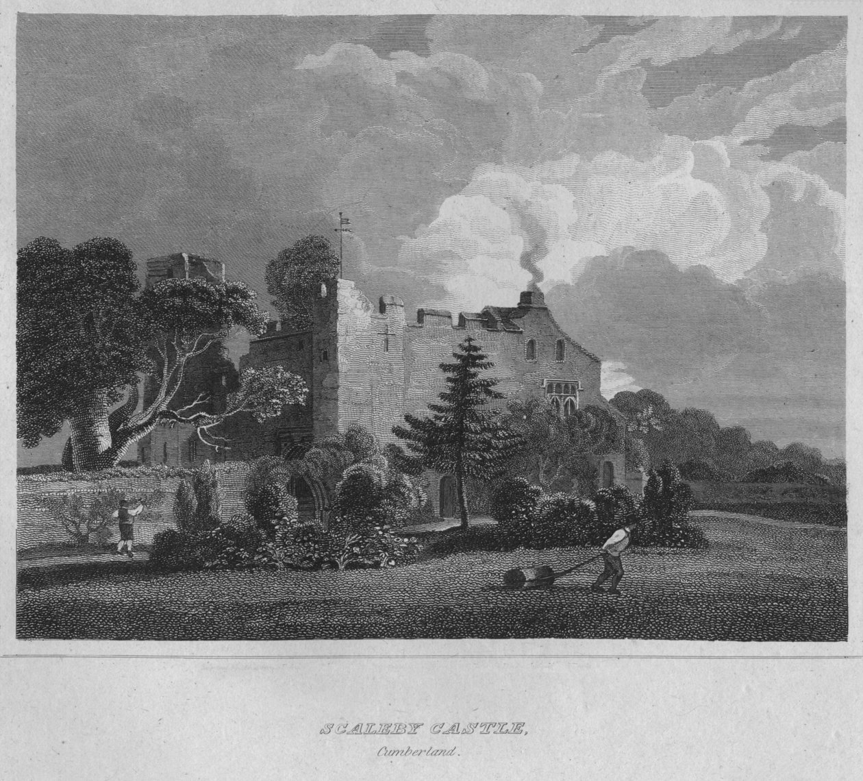 स्केलेबी कैसल। कंबरलैंड, 1814 द्वारा जॉन ग्रेग