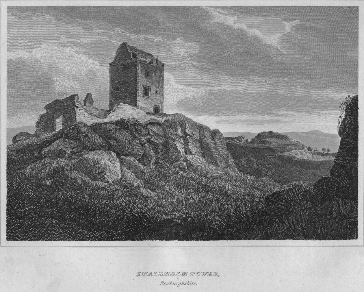 स्मॉलहोम टॉवर, रोक्सबर्गशायर, 1814 द्वारा जॉन ग्रेग