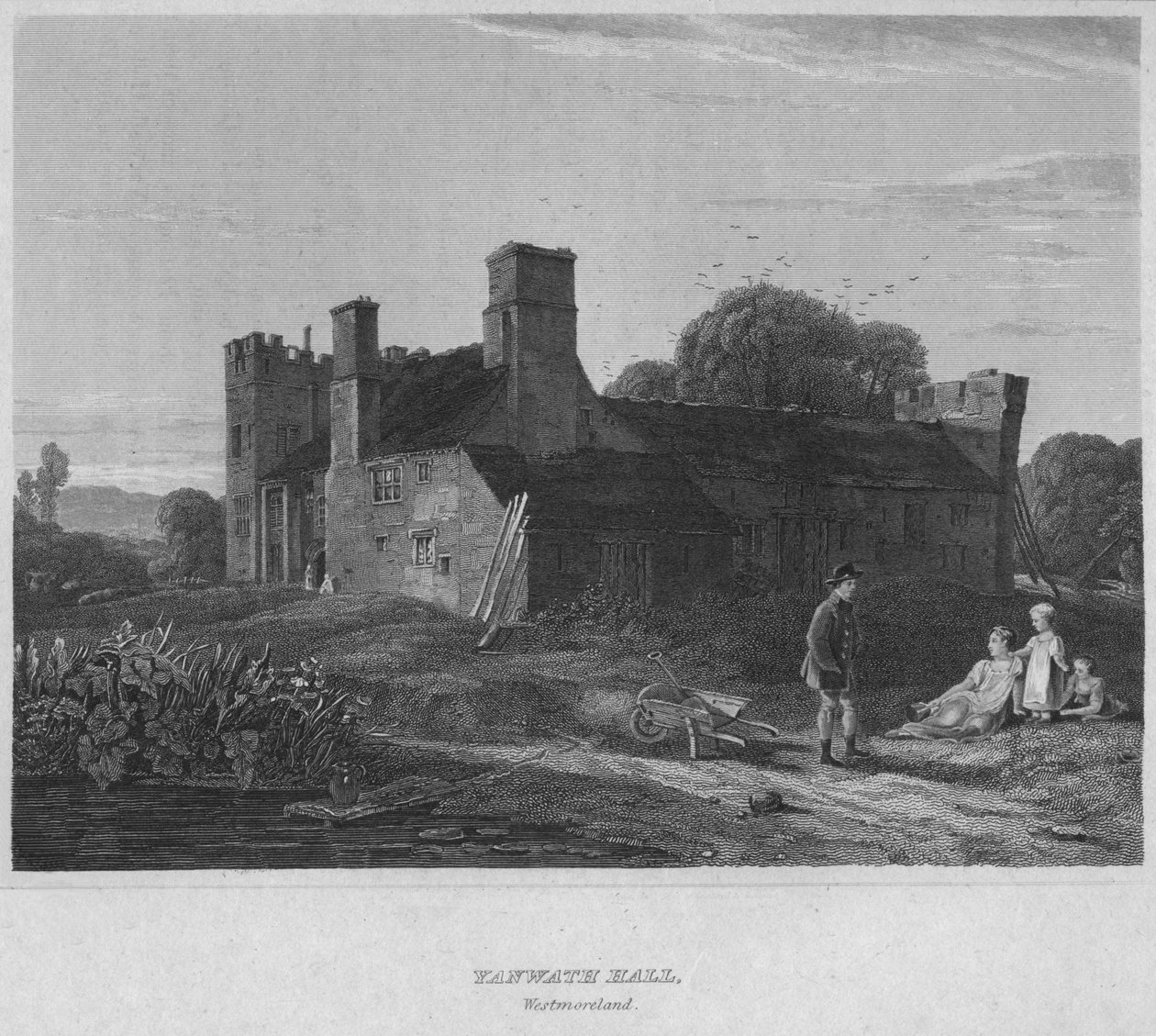 यनवथ हॉल, वेस्टमोरलैंड, 1814 द्वारा जॉन ग्रेग