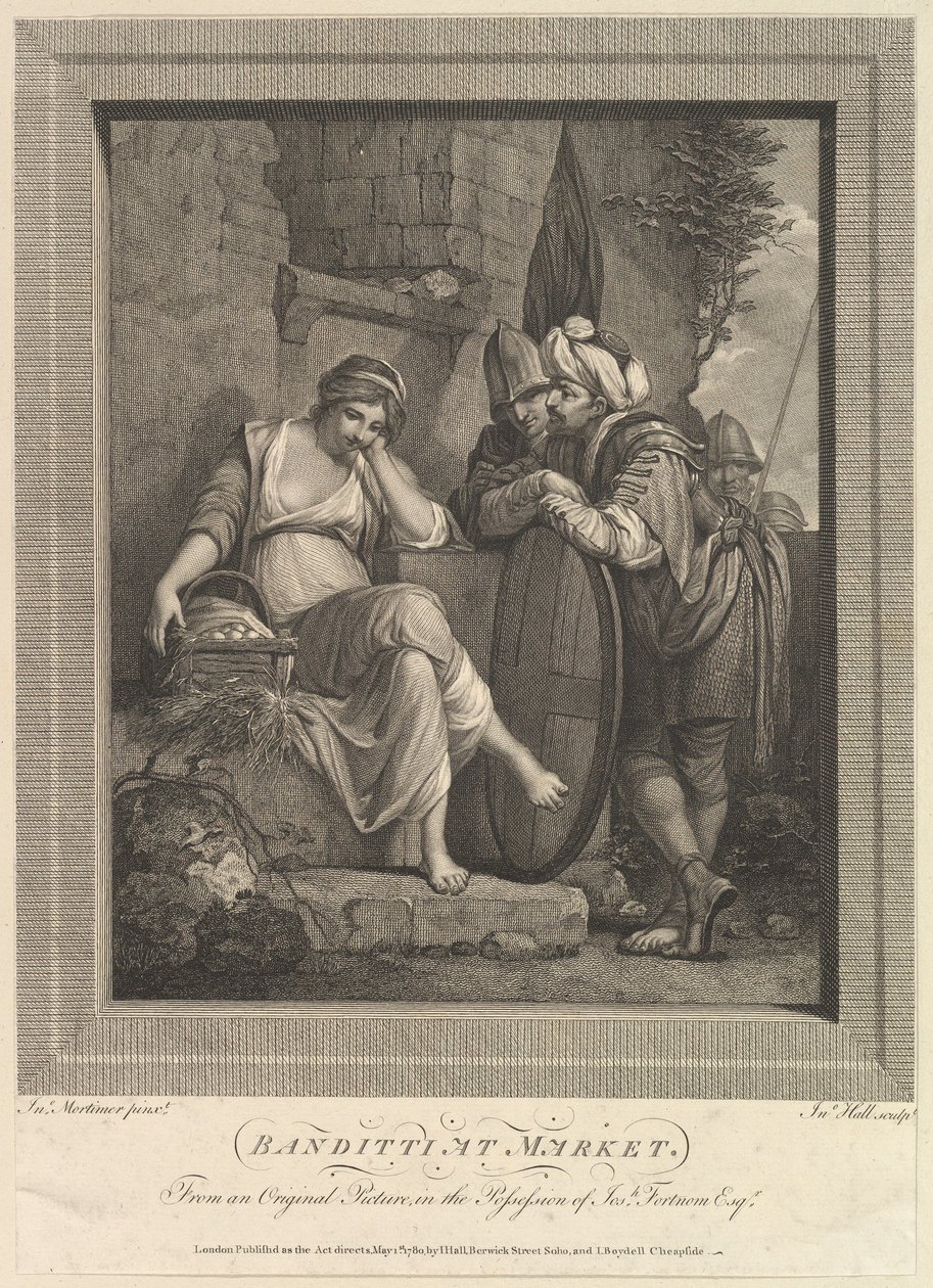 बाजार, 9 नवंबर, 1780 को बंदी। द्वारा जॉन हॉल