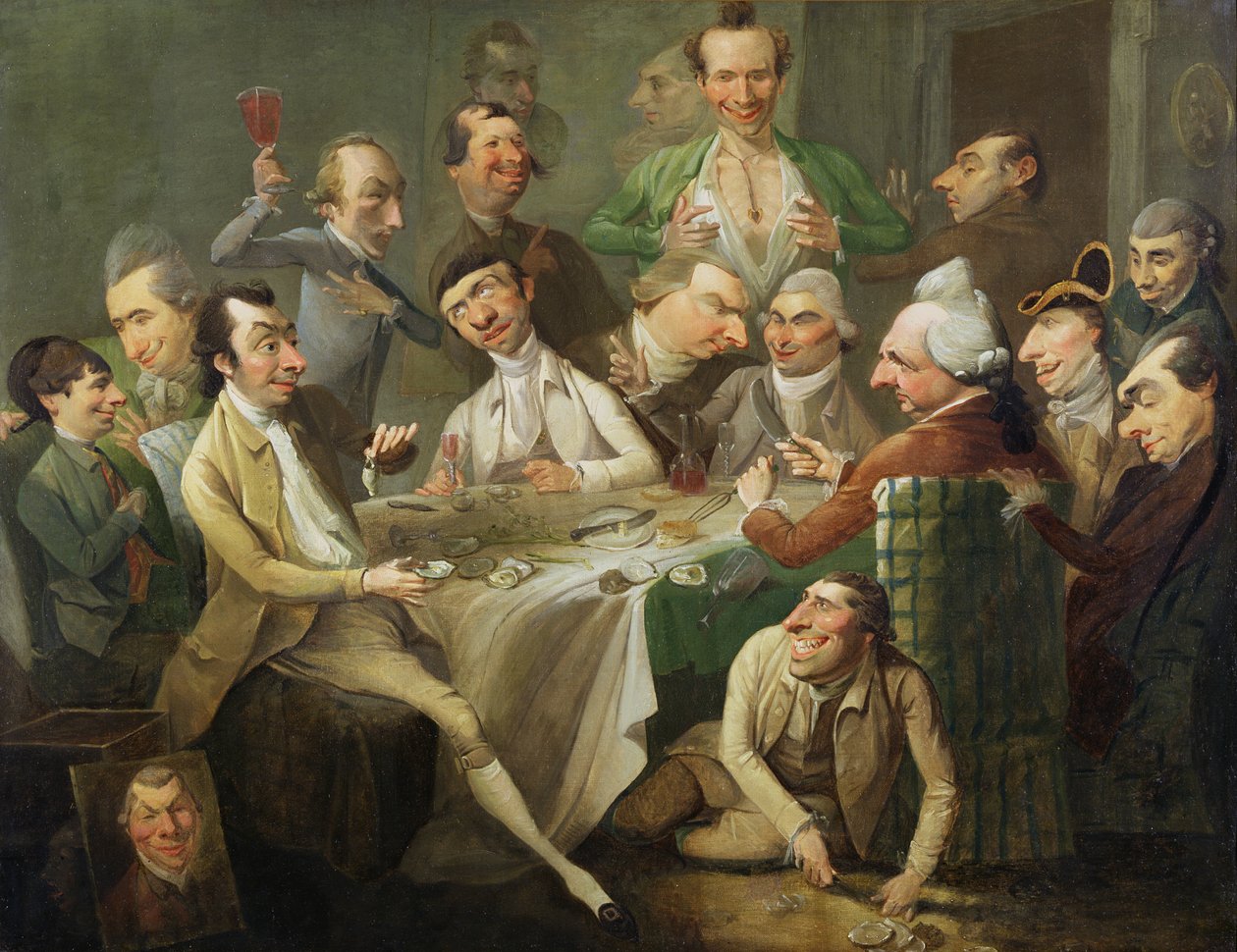 कैरिकेचर ग्रुप, c.1776 (कैनवास पर तेल) द्वारा जॉन हैमिल्टन मोर्टिमर