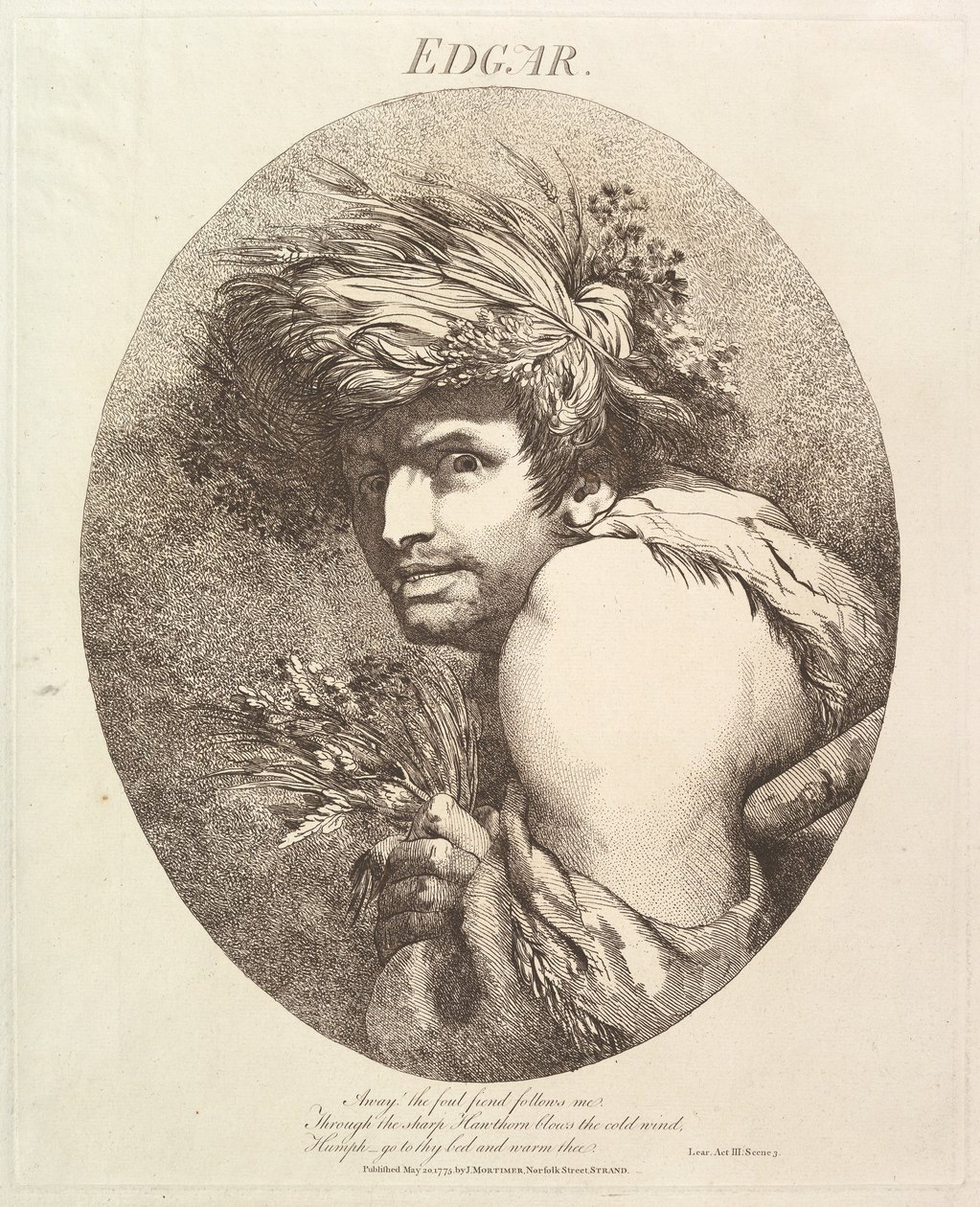शेक्सपियर का एडगर बारह अक्षर, 20 मई, 1775। द्वारा जॉन हैमिल्टन मोर्टिमर