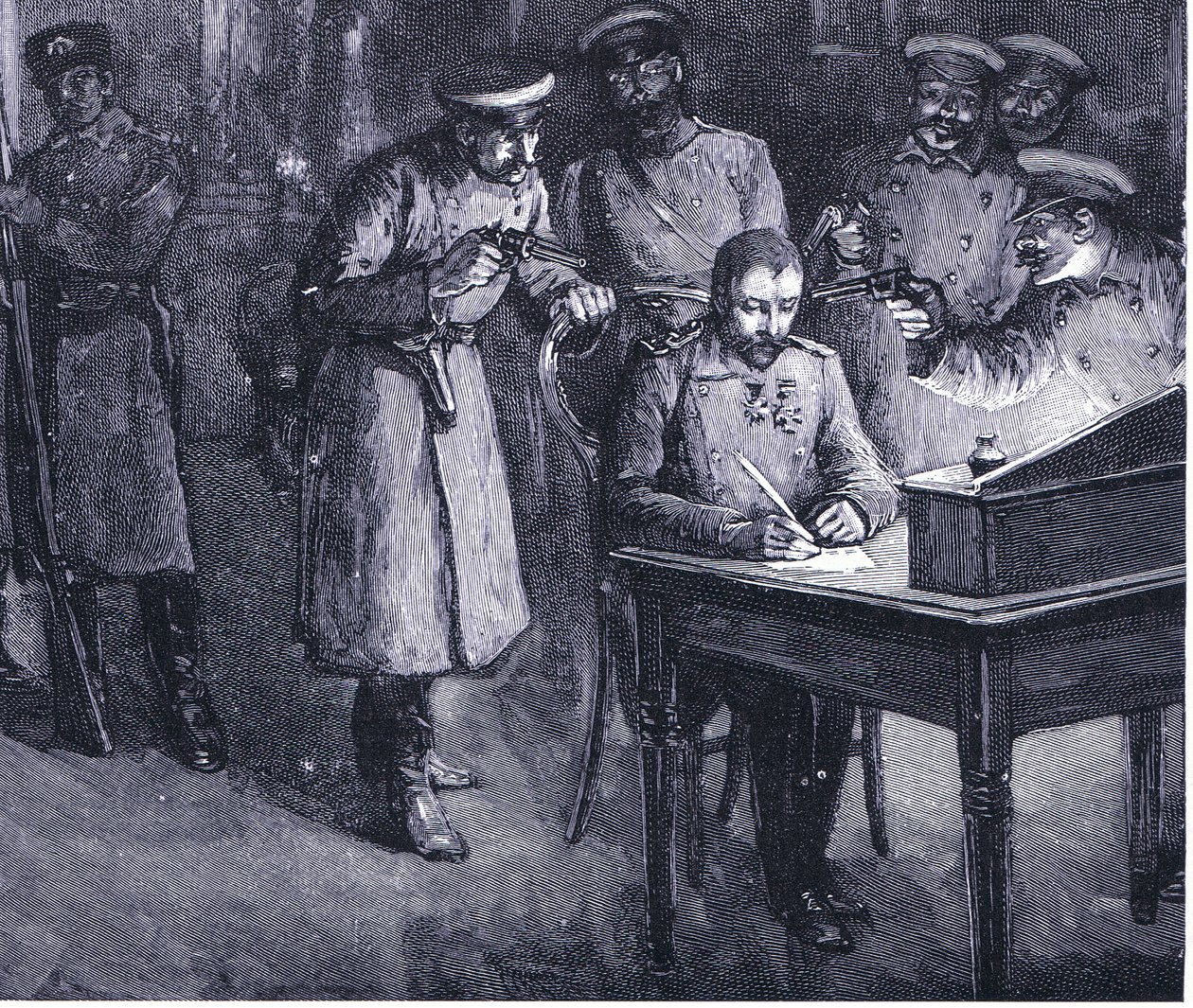 प्रिंस अलेक्जेंडर ने अपने पेटिंग 1886 पर हस्ताक्षर किए, हचिन्सन हिस्ट्री ऑफ द नेशंस वीओएल 4 सी .1920 के चित्रण द्वारा जॉन हैरिस वाल्डा