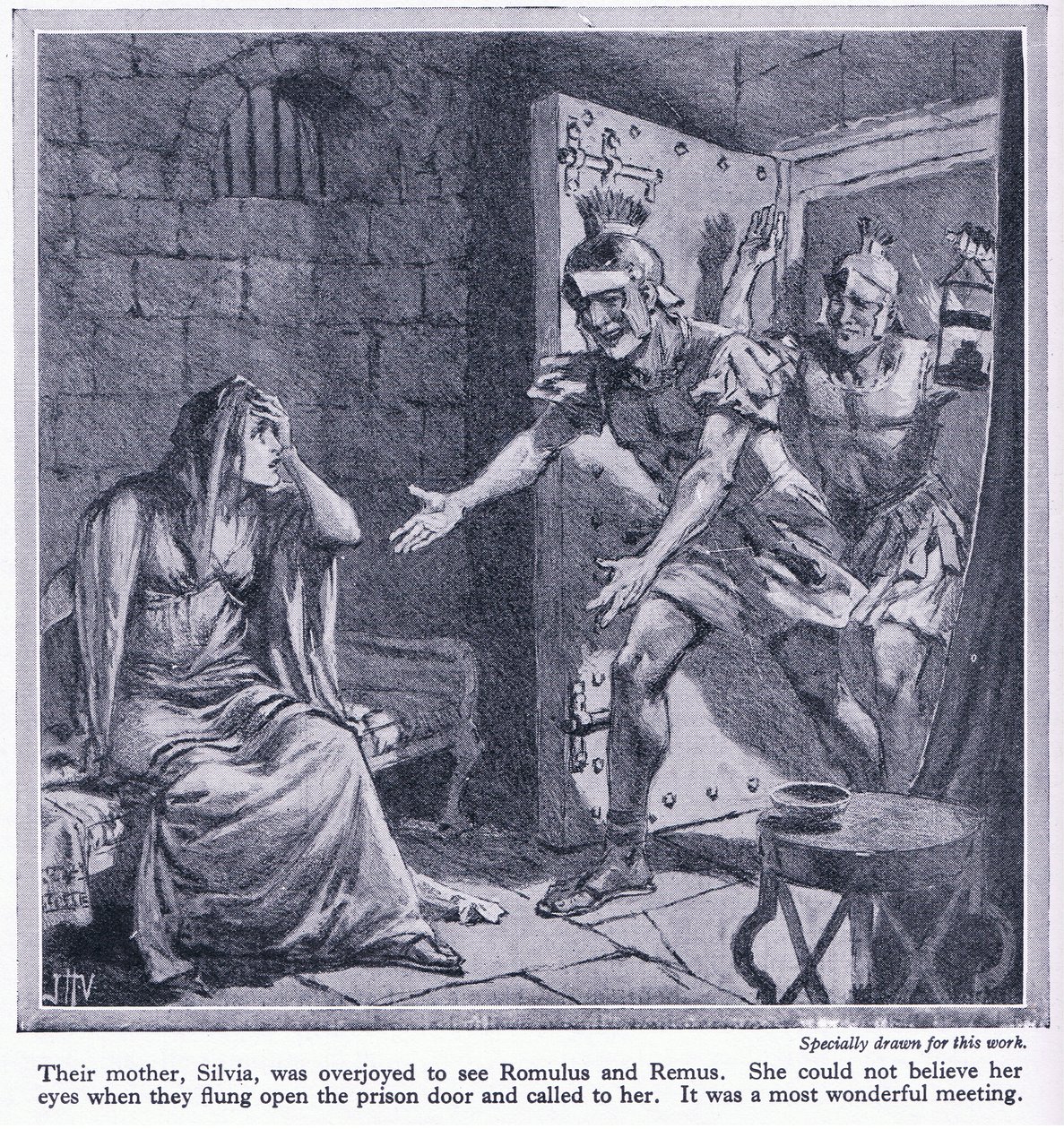 उनकी माँ सिल्विया को रोमुलस और रेमस को देखने के लिए बहुत मज़ा आया, c.1950 द्वारा जॉन हैरिस वाल्डा