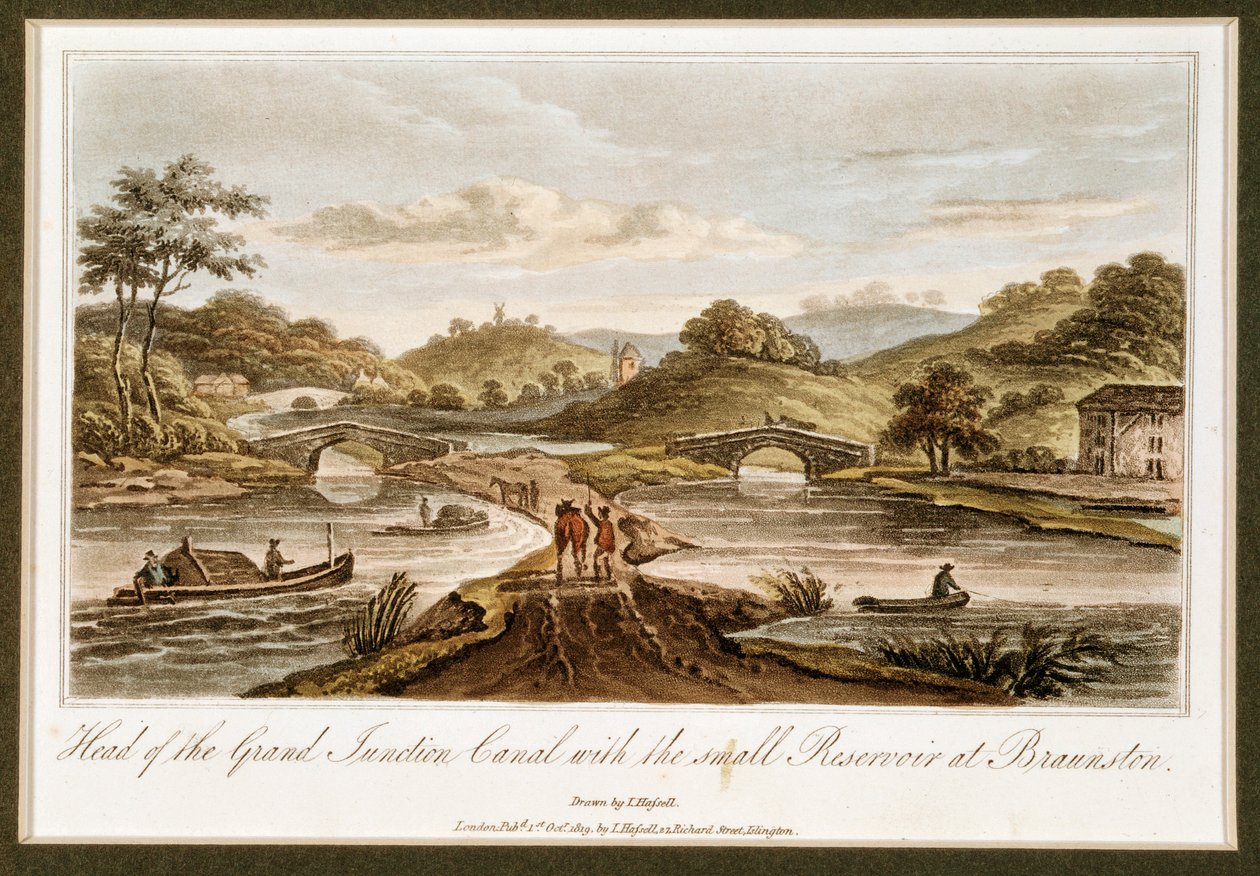 ग्रांड जंक्शन कैनाल, ब्रौनस्टन, नॉर्थम्पटनशायर, 1819 द्वारा जॉन हैसेल