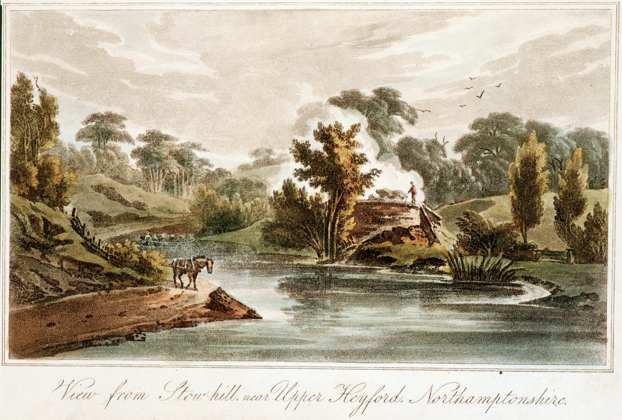 अपर हेफोर्ड, नॉर्थम्पटनशायर, 1819 के पास स्टो हिल से ग्रैंड जंक्शन नहर द्वारा जॉन हैसेल