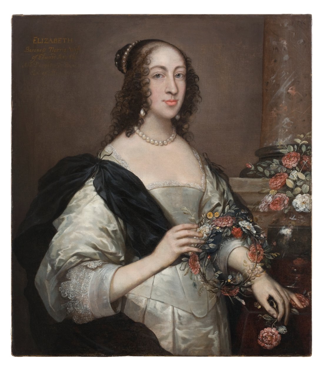 एलिजाबेथ रे, बैरोनेस नॉरिस, c.1638, overpainted c.1645 द्वारा जॉन हैल्स