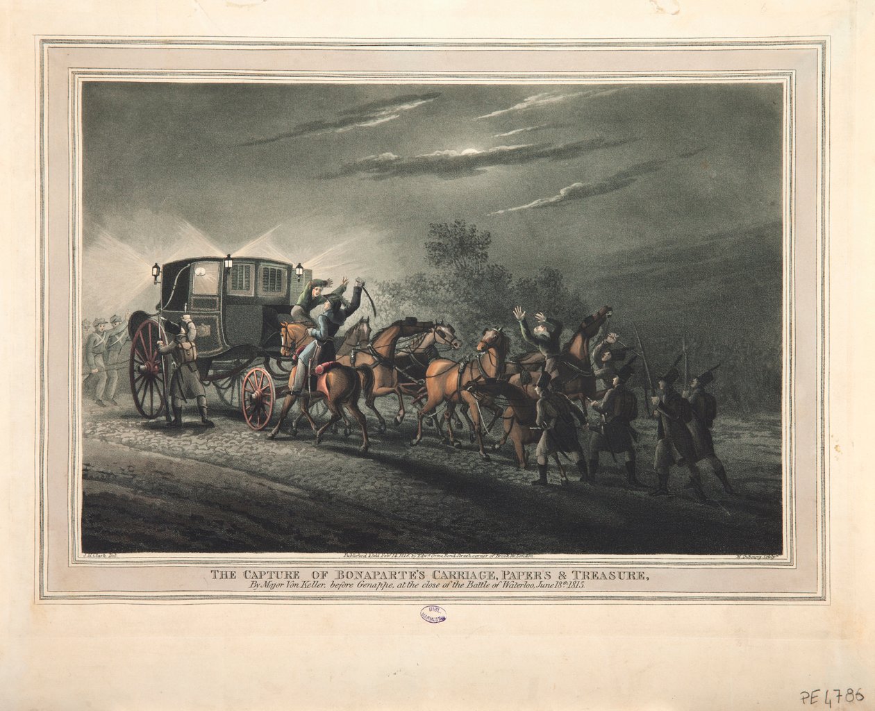 1816 में मेजर वॉन केलर द्वारा बोनापार्ट्स कैरिज, पेपर्स एंड ट्रेज़र का कब्जा द्वारा जॉन हीविसाइड क्लार्क