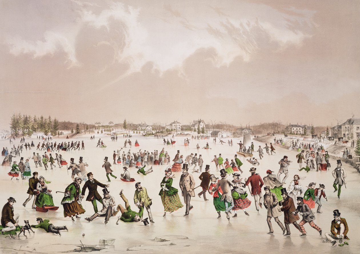 जमैका पॉन्ड, वेस्ट रक्सबरी, मास।, c.1859 (रंग लिथोग्राफ) द्वारा जॉन हेनरी बफर्ड