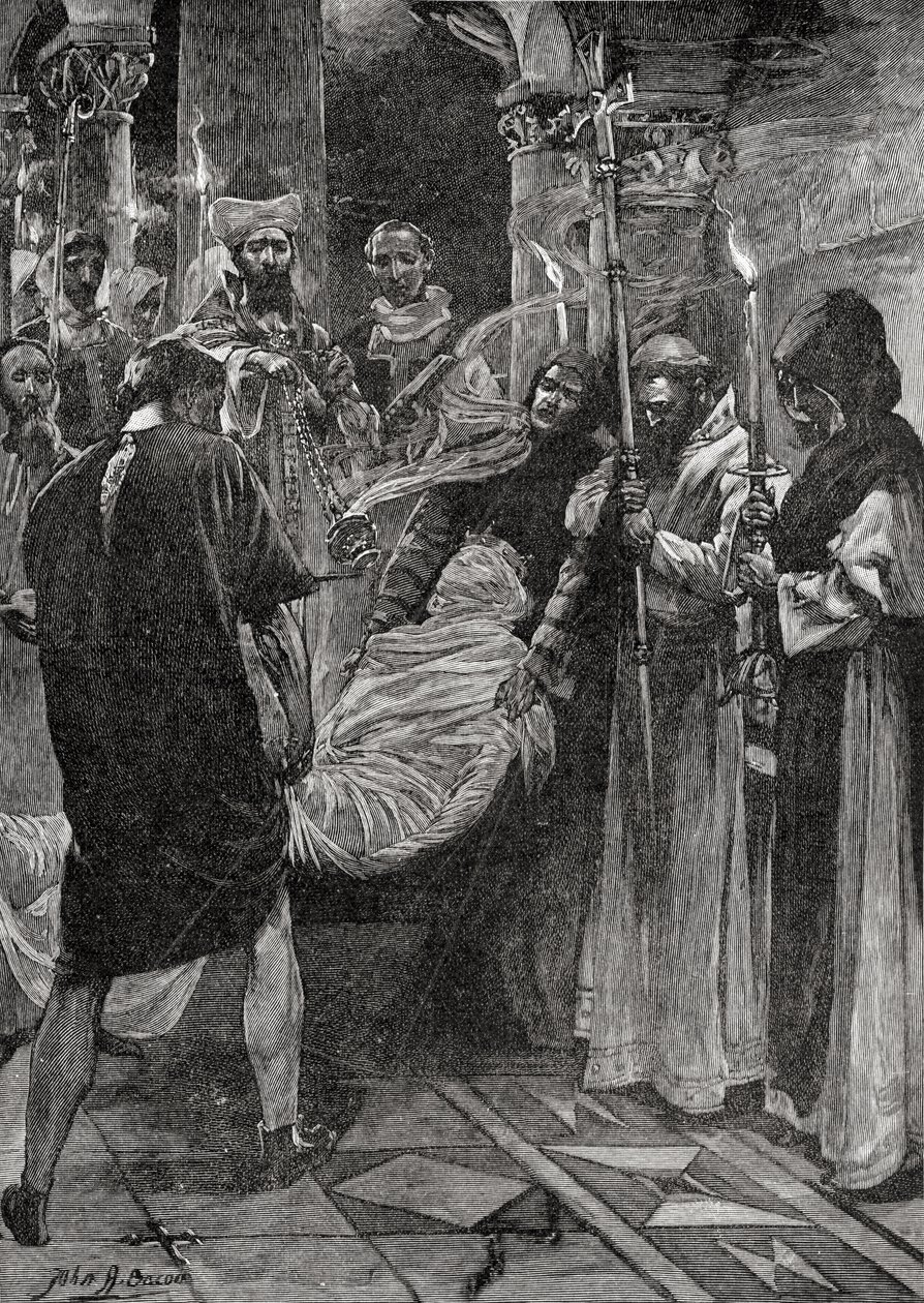 द चर्च ऑफ इंग्लैंड: द ए हिस्ट्री फॉर द पीपल पुस्तक से, किंग ऑफ एंथेल्बर्ट ऑफ केंट ने प्रकाशित किया। c.1910 द्वारा जॉन हेनरी फ्रेडरिक बेकन